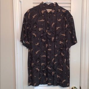 Margaritaville Button Down Dark Grey